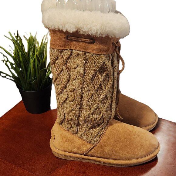 Lugz, Women's, Girls, Suede Boots, Size 6, Tan, SheepSkin Lining, Warm ,Mid - Picture 7 of 7